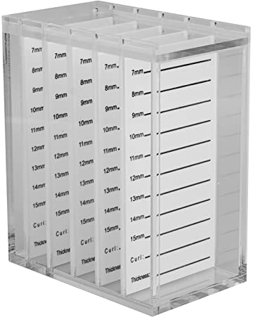 Wimpernhalter-Kasten, 5-lagige Acryl-Wimpern-Aufbewahrungsbox Klare Einzelwimpernimplantathalter-Kasten für Make-up-Display-Container