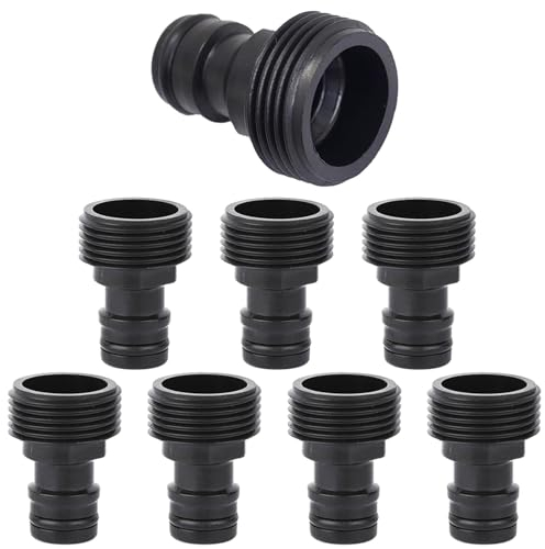 8 conectores de grifo, rosca exterior de 3/4 pulgadas, acoplamiento rápido, boquilla de manguera de jardín, adaptador de boquilla para manguera de jardín, herramienta de riego, conector de manguera