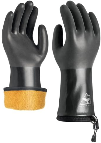 toolant Wasserdichte Winterhandschuhe, 1 paar Balaena Gefrierschrank Handschuhe für leichte Aufgabe & Outdoor Abenteuer, Wandern, Camping, Waschen (Schwarz, Mittel)
