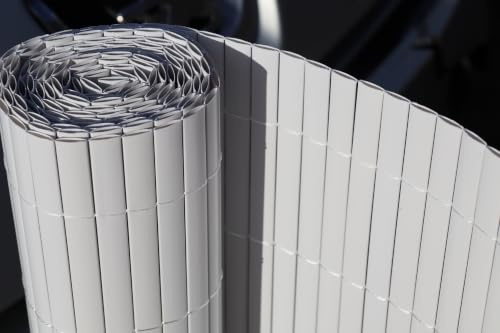 Canisse PVC en Rouleau de 3 mètres pour clôture ou Balcon (1m50, Blanc RAL 9010)