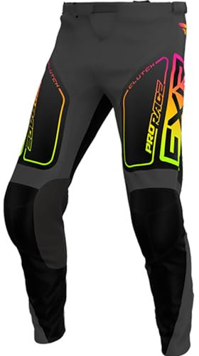 FXR Clutch 2024 Pantalons de motocross pour enfants, schwarz/neon, 5