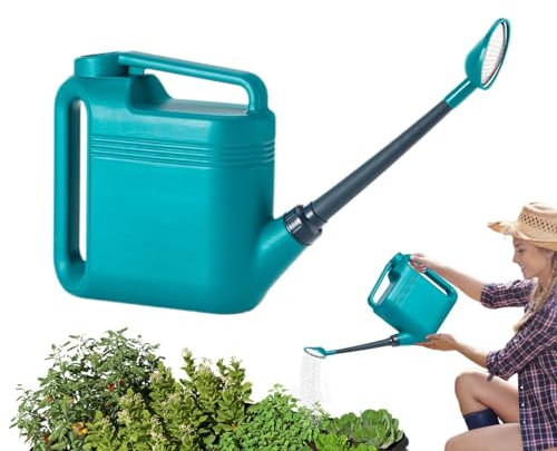 Arrosoir de jardin, arrosoir anti-fuite, grand arrosoir de jardin avec deux poignées et pommeau de pour plantes d'extérieur