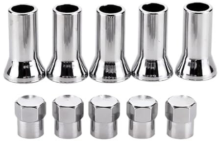 TINEASUR 2juegos Tapas y Manguitos De Válvulas para Neumáticos De Coche Embellecedores Plásticos Resistentes La Corrosión Desgaste Diseño Moderno para Protección y Estilo