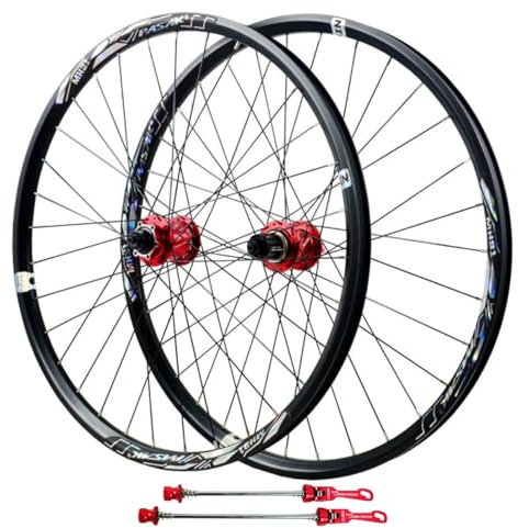 GEIRONV Mountainbike Räder mit Scheibenbremse, Aluminiumlegierung 32 Löcher Vorder Und Hinterrad 4 Abgedichtete Lager Kompatibel mit 26/27,5/29 Zoll * 1,5-2,8 Zoll Reifen(HG HUB,27.5inch)