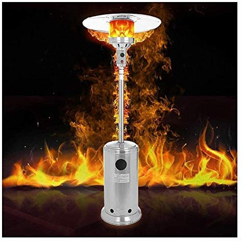 YJKKZQLB Chauffage Exterieur Propane Radiateurs, Autoportant en Acier Inoxydable Permanent Chauffage Au Gaz, 3min Rapide Chauffage, Triple Protection De Sécurité, for Backyard