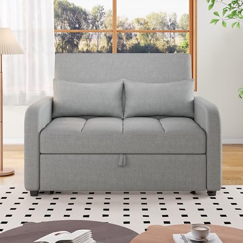 Gelukueub Multifunktionale Klapp-Sofa-Bett, Verstellbares Rückenteil Sofa, Ideal für kleine Wohnungen und Studentenwohnheime, 180x127 cm Komfort-Sofa-Bett (Antique Gray)
