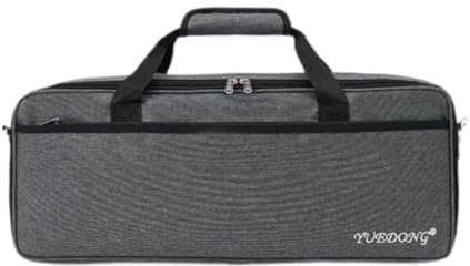 Generic Custodia da viaggio per pedaliera effetti con tasca imbottita con cerniera per prove, 52 x 20 x 12,5 cm