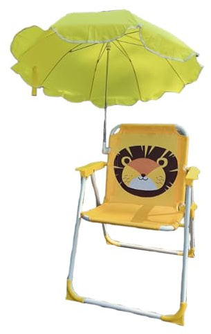 Genérico Silla de Playa con Sombrilla - Silla Plegable para Césped Y Camping con Protección Solar - Asiento De Resistente Al Viento con Parasol para Actividades Exteriores En Viajes Jardín