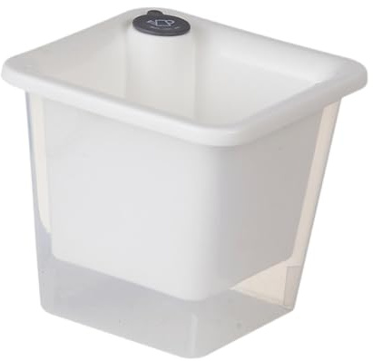 KiBcsLic Vaso Autoirrigante dal Design Moderno, Piccolo Supporto per Piante da Interno, tra Cui Orchidee E Pothos, Bianco