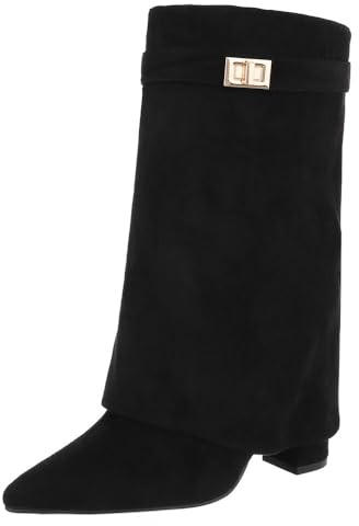 Ital Design Damenschuhe Stiefel High-Heel Stiefel, LA3116-, Textil, Schwarz, Gr. 38