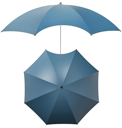 Générique Parasol de Pêche Bleu Coupe Vent UV 50+, Parapluie de Plage de Camping Inclinable 220 Cm, Parasol Extérieur Pliable Portable pour Voyage Pelouse