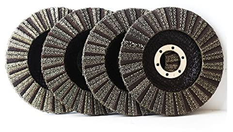 1 disco lamellare diamantato elettrolitico da 4,5 pollici - Ruote lucidanti for metallo, vetro, pietra, cemento e ceramica(Grit 60-100-200-400)