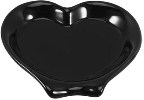 MOLUCKFU Repose-Cuillère en Céramique Noir Porte-Cuillère Réutilisable pour Plan de Travail Support Compact pour Cuillères à Soupe et Café Accessoire Cuisine Pratique et Décoratif