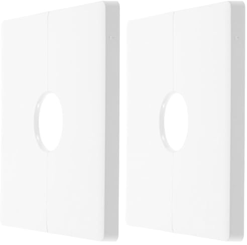 Alipis Placa de Pared Adhesiva Desmontable 86 Tipo con Orificio de 22mm para Pasar Cables, Cubierta de Color Claro para Enchufes y Protección de Tomas Eléctricas, Paquete de 2 Unidades
