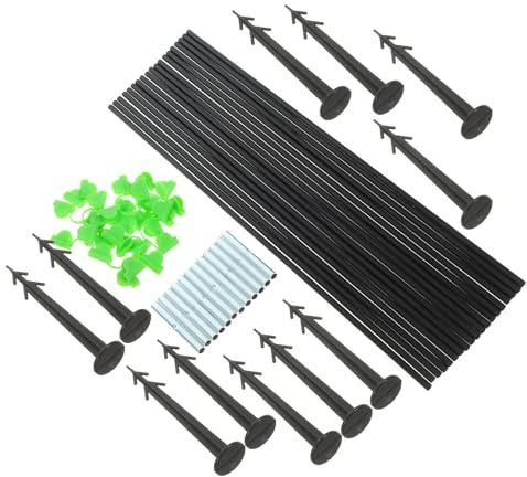 MAGICLULU Filets de Protection Insectes Jardin 18 Pcs Noir, Arceaux Serrage Tunnel Support Plantes, Filet Anti-Oiseaux pour Potager et Semis, Protection Fruits Fleurs Végétaux en Extérieur