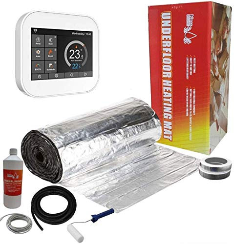 Electric Underfloor Heating kit 150w - 17m² - White Smart WiFi Thermostat