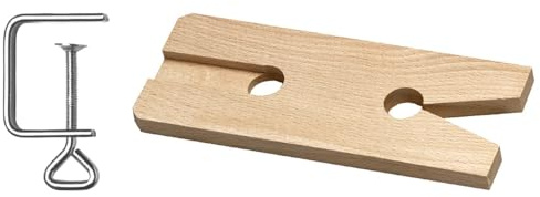WITTKOWARE Laubsägetisch aus Holz (170x65mm) mit Metall-Tischzwinge