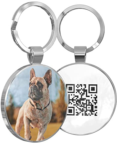 DISONTAG QR Code Hundemarke ID Foto Anpassen Personalisierte Online Seite-Kostenlos Online Haustier Profil-Modifizierbar-Kontrolle der Privatsphäre-Keine APP Erforderlich