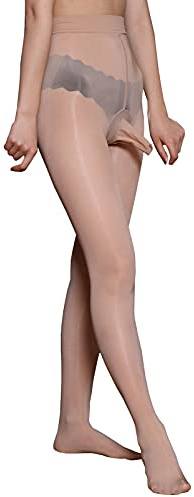 BEFASY Men's Sexy 8D Oil Nylon Sheer Pantyhose High Elastic Shiny Glossy Stockigs Shaping Tights