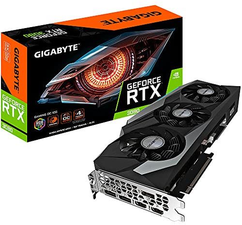 GIGABYTE GeForce RTX 3080 Gaming OC 10G (rev. 2.0) NVIDIA 10 Go GDDR6X Carte graphique Noir