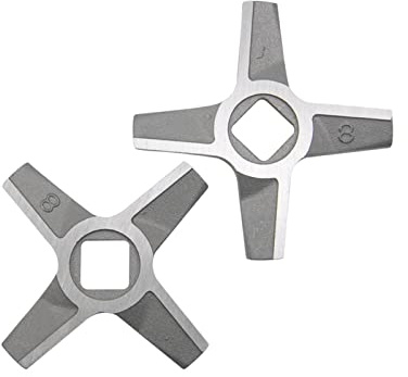 NIDUNO 2pcs Couteau à Viande Couteau en Acier Inoxydable Mincer Pièces de Rechange de pièces de Rechange 8# for Zelmer 987.94 987.83 for l'appareil de Cuisine ZMM