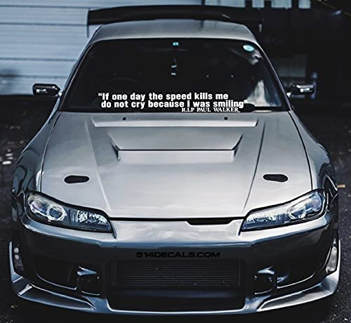 myrockshirt if one Day Speed ….60x8 cm Paul Walker Aufkleber Autoaufkleber Sticker Decal JDM Tuning