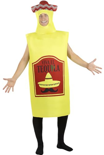 Funidelia Tequila-Flaschen Kostüm für Herren und Damen, Einheitsgröße Trinken, Alkohol - Verkleidung für Erwachsene für Partys, Karneval und Halloween