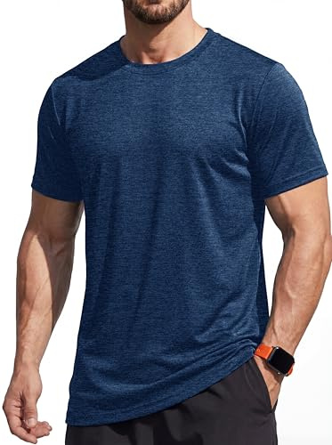 MAGCOMSEN Tee Shirt Homme de Sport Respirant Léger Running Musculation Gym Entraînement Fitness T Shirt Manches Courtes