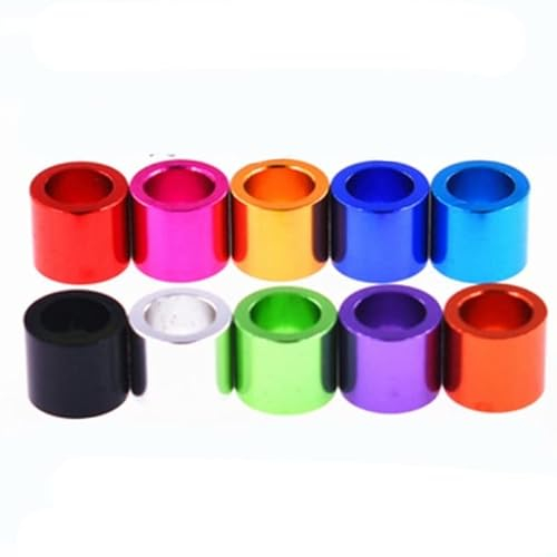 10 Stück M3 M4 M5 M6 * 2/3/4/5/6/8/10 bunte Aluminium-Unterlegscheiben Buchsendichtung Distanzhülse Abstandshalter ohne Gewinde für Modellteile-M5 (10 Stück), Länge 6 mm, lila
