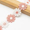 XCSJ 5 Yarde 2.5cm Nastro Di Fiori In Poliestere Passamaneria Decorativa Trim Nastro Fiore Applique Nastri Decorativi Tessuto Per Fascia Per Capelli, Abbigliamento, Decorazioni Per Feste (rosa chiaro)