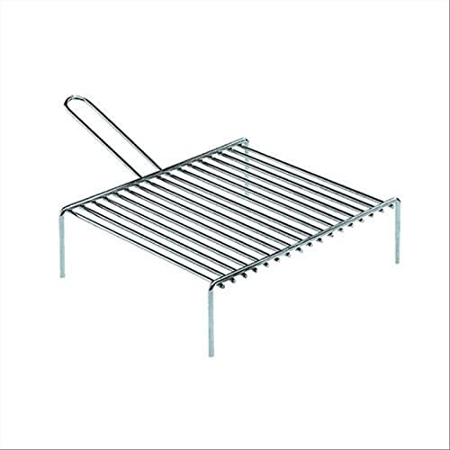 La zappa Graticola per Barbecue, griglia in Acciaio a Barre con Piedini Alta qualità Made in Italy (35x40 cm)