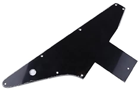 KLOVA 3-Lagiger Gitarren Schlagbrett Schlagschutz FüR Explorer FüR '76 Reissue Schwarzer Teil Schrauben FüR Gitarren Schlagbrett Schwarz