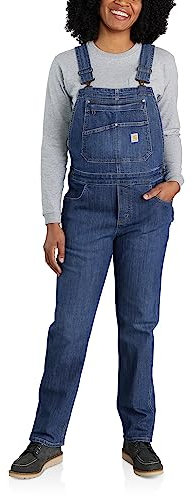 Carhartt Damen Rugged Flex Relaxed Fit Denim Bib Overall, Bögen, 2X Kurz