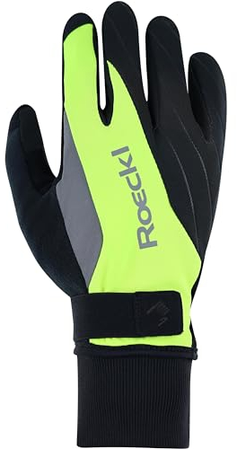 Roeckl Ravensburg 2 Winter Fahrrad Handschuhe lang fluo gelb/schwarz 2024: Größe: 10
