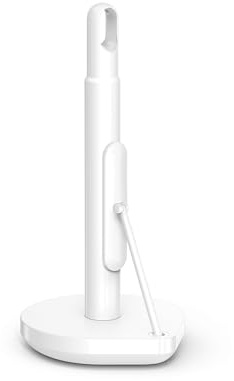 simplehuman KT1205 Porte-essuie-Tout avec Bras de Tension, Support Papier essuie-Tout de Cuisine, Porte-Serviettes en Papier, Acier Blanc | Support Papier Essuie-Tout de Cuisine, Porte-Serviettes en Papier