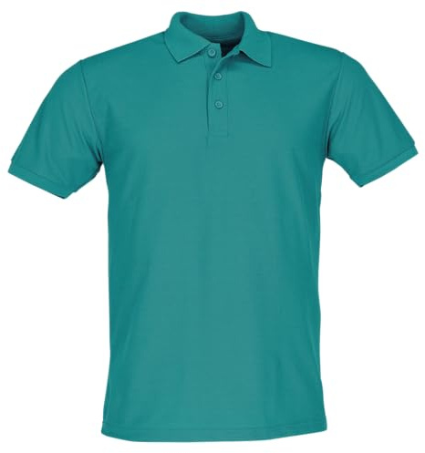 Fruit of the Loom 65/35 Polo + GRATIS MyShirt Stoffbeutel, Farbe:smaragdgrün + GRATIS MyShirt Stoffbeutel, Größe:3XL