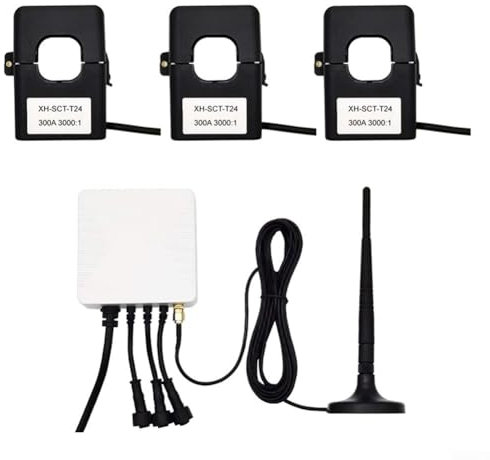 RANRAO 3 Phasen für Tuya WiFi Strom Energiezähler KWh Monitor 80A mit Klemme, Echtzeit Strommonitor, Smart Home Energiemonitor, 1511216876