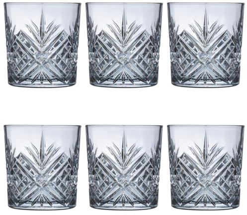 Arcoroc BROADWAY MAZZARINE AZUL - Caja 6 Vasos Bajos Vidrio 30Cl