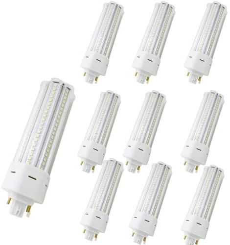IOEDHW Paquet de 10 Ampoules LED GX24Q à 4 Broches, Blanc Chaud 3 000 K, fluorescentes compactes 22 W pour Ventilateur de Salle de Bain, hotte de Cuisine, Lampe enfichable 6 000 K, Angle de Faisceau