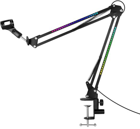 Micfuns R35 Support de microphone réglable - Support de microphone professionnel avec araignée et adaptateur pour enregistrement de programmes de studio - Émetteur TV - Compatible avec microphone Blue