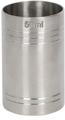 Rink Drink Stainless Steel Thimble Measure - 50ml - 1x Metal Pub Alcohol Shot Cocktail Spirit Wine Gin Whisky Drinks Measure Measuring Cup