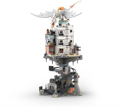 JVAVNE Magic Schloss Klemmbausteine Set, Wizarding Ghost Bank Architektur Bausteine Bausatz, Magische Film Modell Spielzeug, Kompatible Geschenk für Erwachsene Jungen Mädchen, 1056 Teile