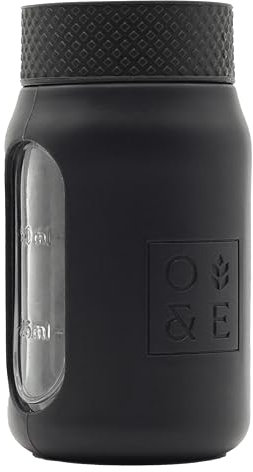 Whisky Travel Flask – 100ml Leakproof Sample Bottle with Write-On Label Window & Protective Case – Ideal for Whisky Tastings, Samples, Christmas, Gifts – Oak & Ember