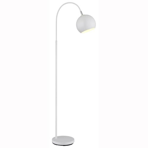Stehleuchte Bogenstehlampe Stehlampe Beistellleuchte Standleuchte Bogenlampe Wohnzimmer, Metall, 1x E27 LED, LxBxH 46x25x150 cm