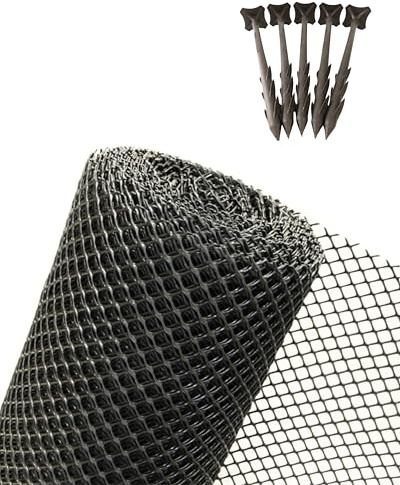 EraGreen Grille de protection pour gazon 2 m de largeur x 10 m de longueur - 10 PIQUETS DE TERRE GRATUITS - Stable & carrossable | Grille de gazon pour jardin, allée, parc à poules & talus |