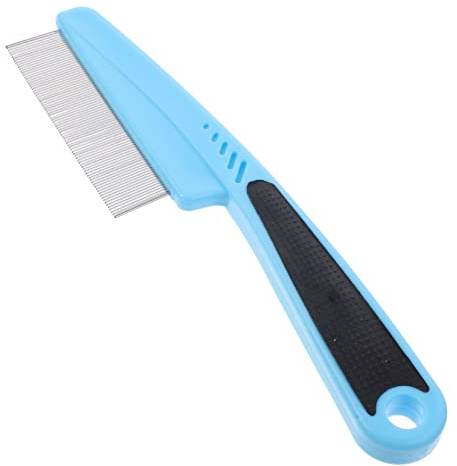 INOOMP Peine de Dientes Finos Diseño Antiestático de Acero Inoxidable para Eliminar Caspa y Peinar Cabello y Material Plástico, Adecuado para Niños y Adultos