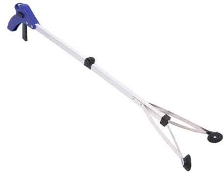 ROMISBABA Pinza Recogedora Plegable de Aluminio con Agarre Elástico Herramienta de Alcance para Basura y Objetos para Personas Mayores y Uso Hogar Oficina o Exterior