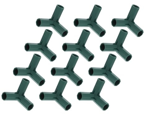EPIGEIST Connettori per Telaio Serra 16 Mm 12 Pezzi, Raccordi Angolari in Plastica per Struttura Giardino, Giunti di Collegamento Tubi Robusti e Stabili per Montaggio Rapido e Supporto