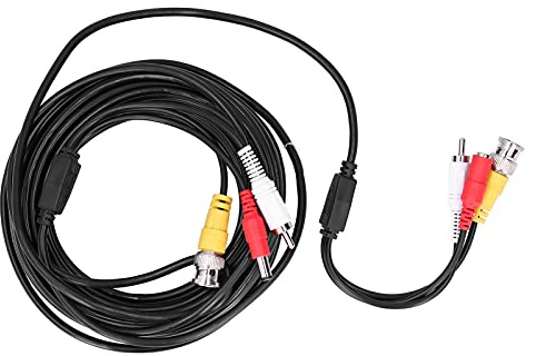 Cryfokt Cavo di Alimentazione CCTV Portatile Durevole Connettore BNC++DC per di Sorveglianza DVR, Coassiale Compatta per Telecamere di Sicurezza (20 m / 65,6 piedi)