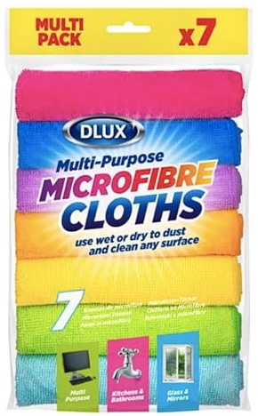 Multi-Purpose Microfibre Cloths, 7 Pack, Premium Microfibre Material, Reusable and Long-Lasting